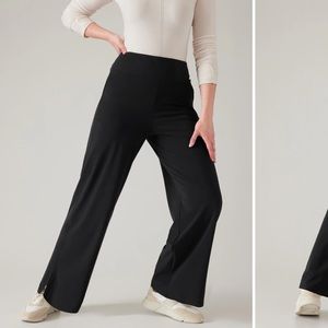 Athleta Black Wide-Leg Pants Petite